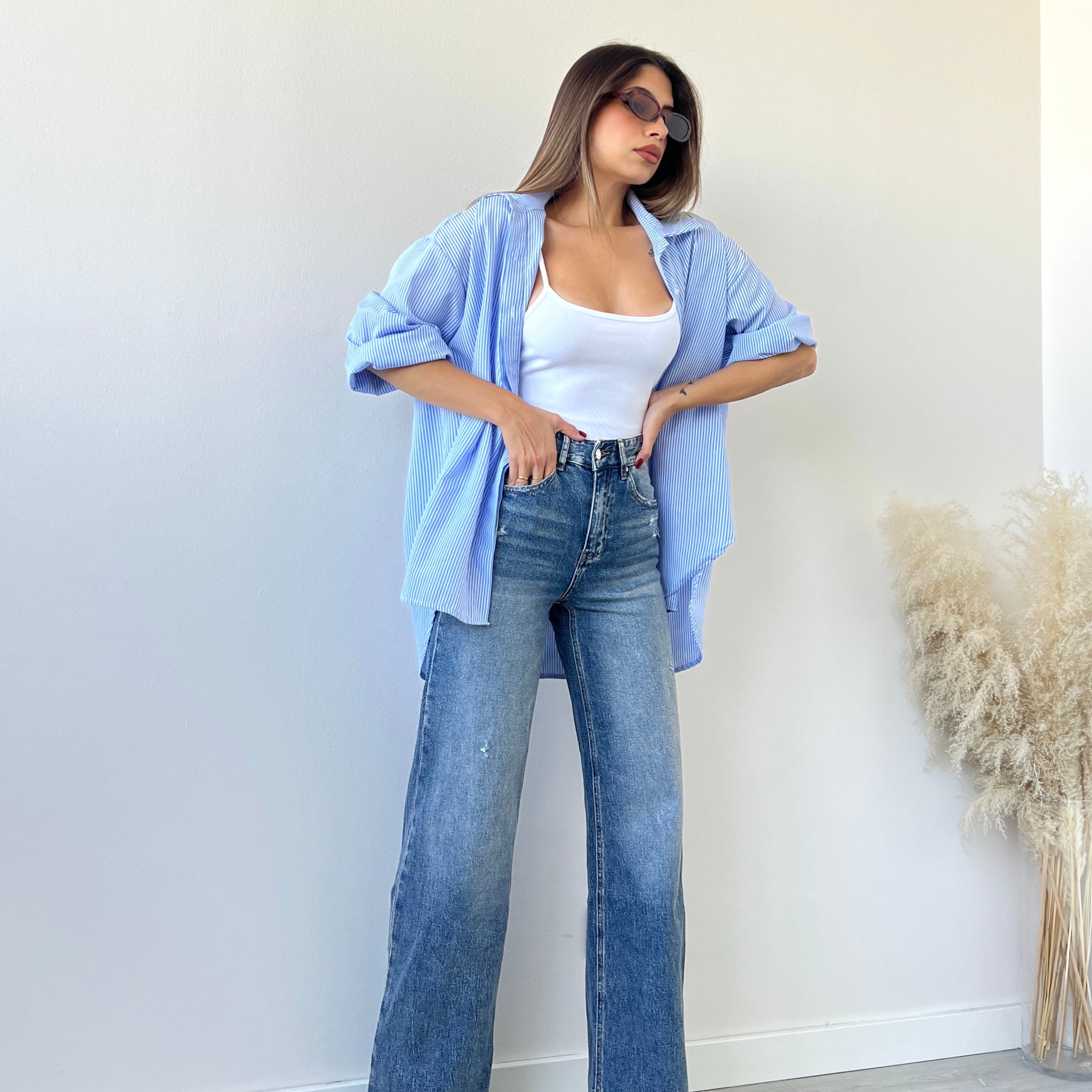 Jeans a vita alta H5029