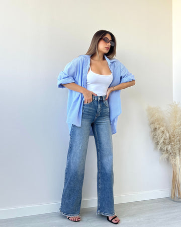 Jeans a vita alta H5029