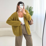 Cardigan Sweet in misto lana pistacchio