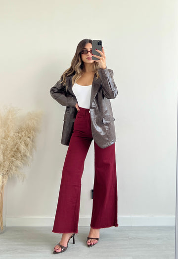 Jeans Monique bordeaux