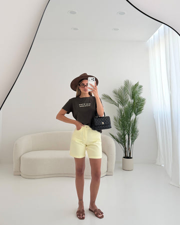 Shorts in jeans lunghi gialli (BENNY 17)