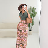 Gonna lunga portafoglio Elephant rose