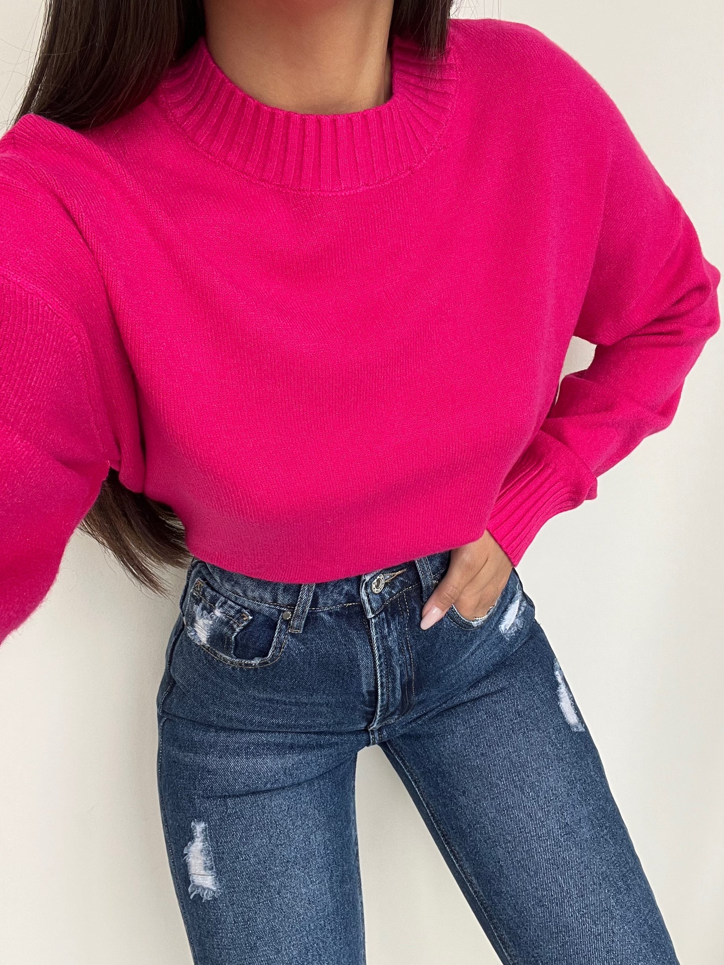 Pullover Street fuxia