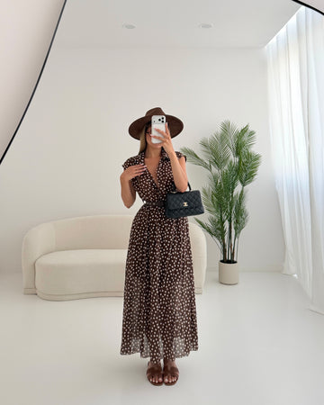 Abito Madame a pois brown