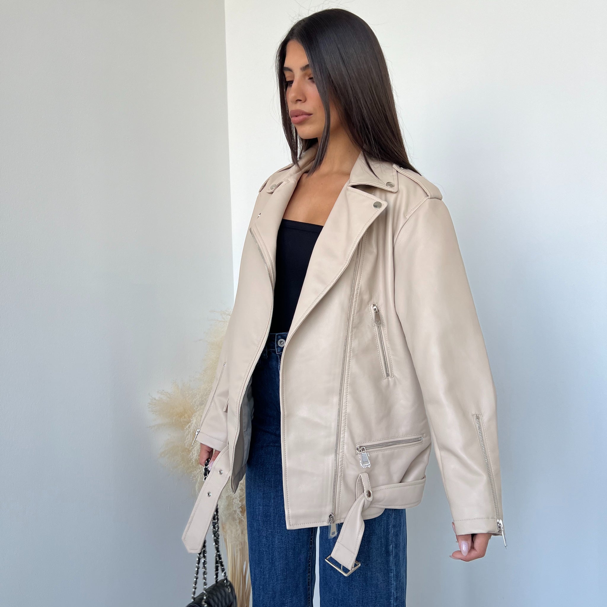 Chiodo oversize beige