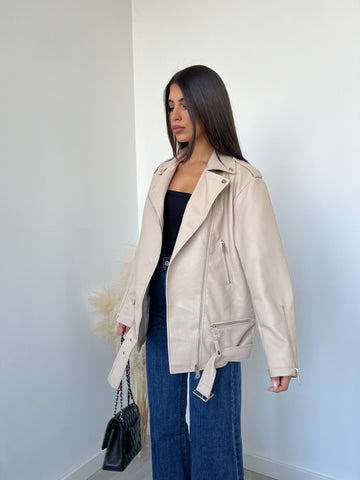 Chiodo oversize beige