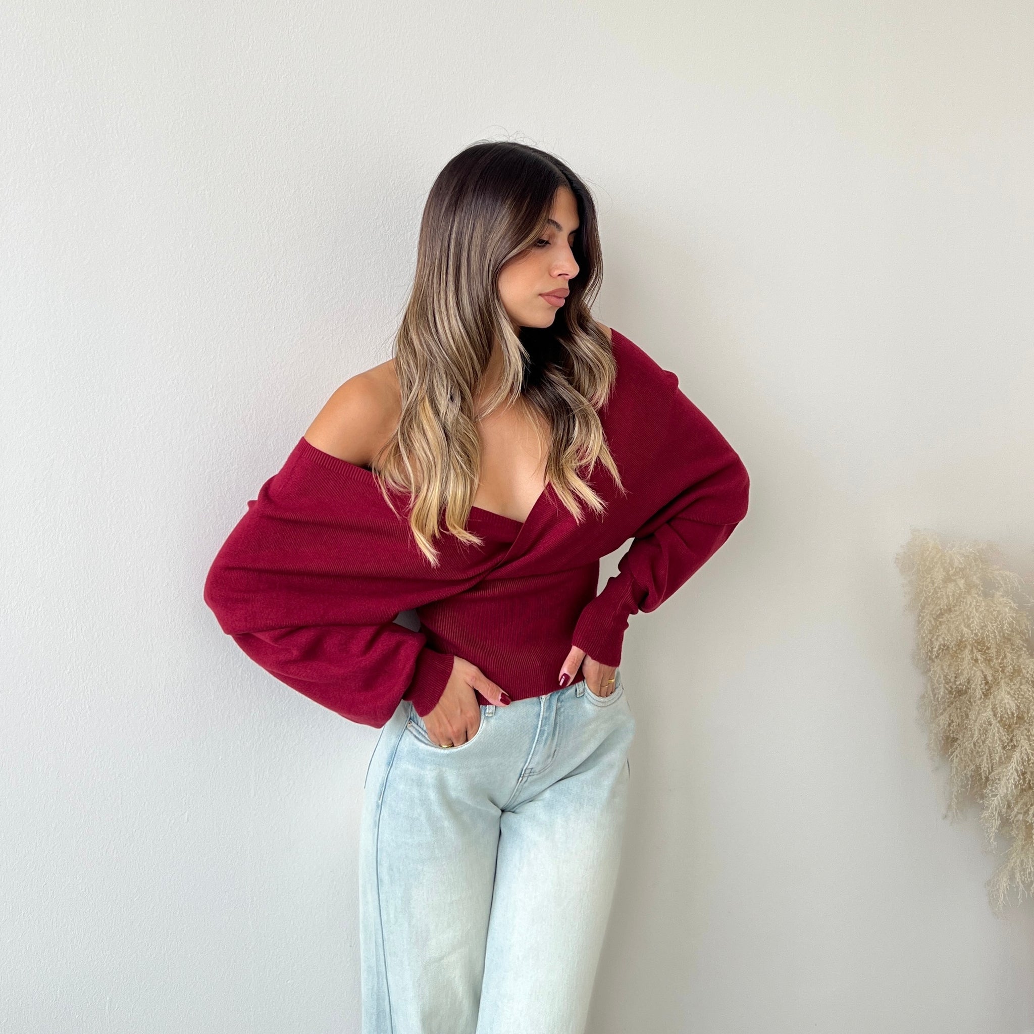 Maglia Ginevra bordeaux