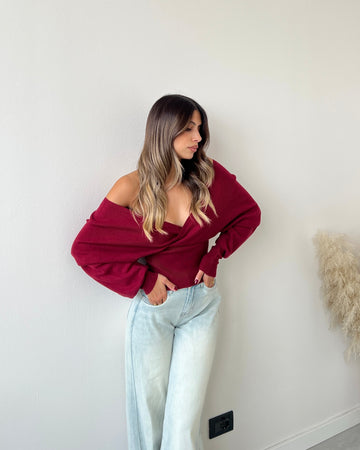 Maglia Ginevra bordeaux