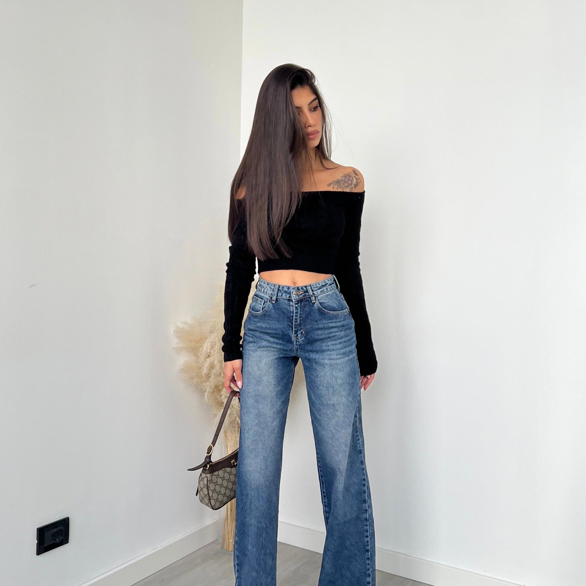 Jeans wide leg T269